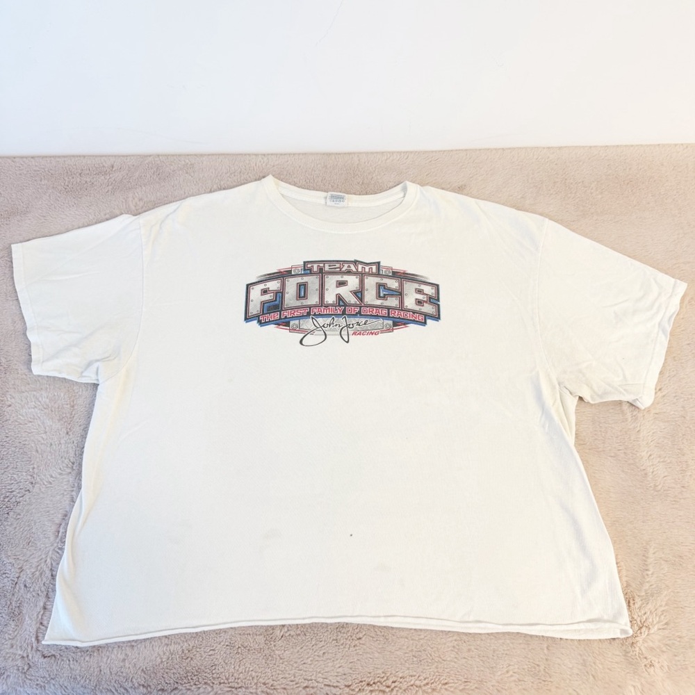 VINTAGE John Force Racing T-Shirt - “The First Family of Drag Racing” Size XL